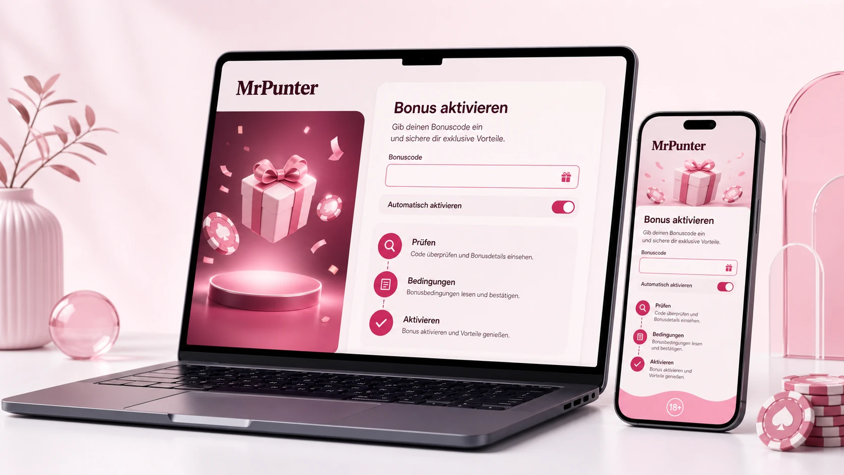 Bonuscode und Aktivierung
