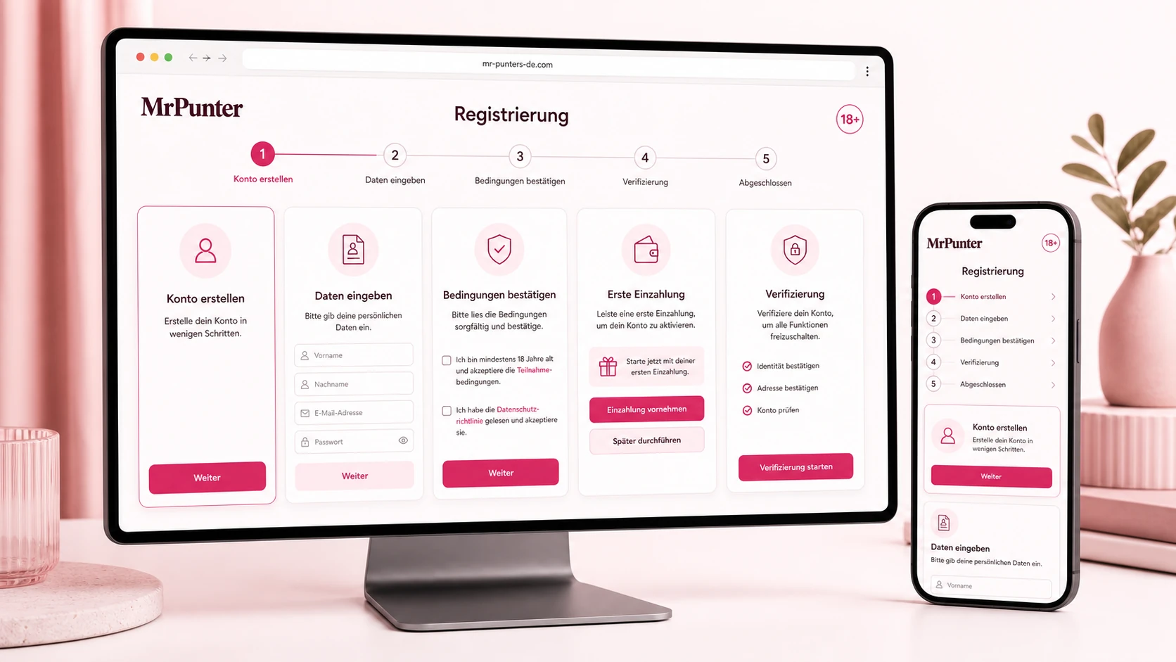 Registrierung bei MrPunter Casino